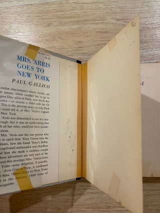 (dd31i) paul gallico Mrs Arris Goes To York Hardcover 1960 2