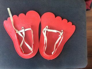 Vintage 1977 Big Foot Snow Storm Tracks Shoes For Children From K - Tel Toys