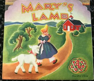 Vintage Geraldine Clyne Pop Up Book - Mary’s Lamb - Nursery Rhyme - 1953 - Cute