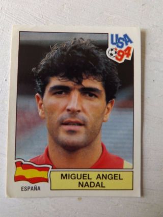 Panini Usa 94 World Cup 1994 Sticker 187 Miguel Angel Nadal - Spain -