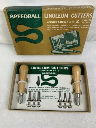 Speedball Linoleum Cutters Vintage 6 Cutters No.  2