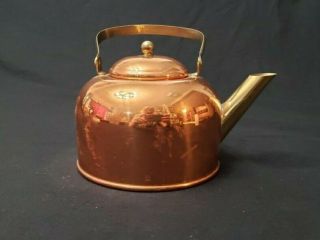 Vintage Coppercraft Guild Copper Tea Pot Taunton Massachusetts Kettle