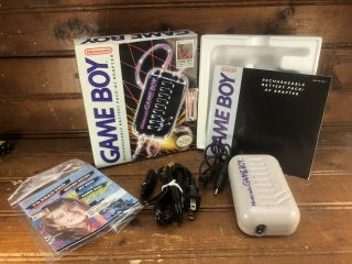 Official Nintendo Gameboy Rechargeable Battery Pack/ac Adapter Box Vtg Vintage