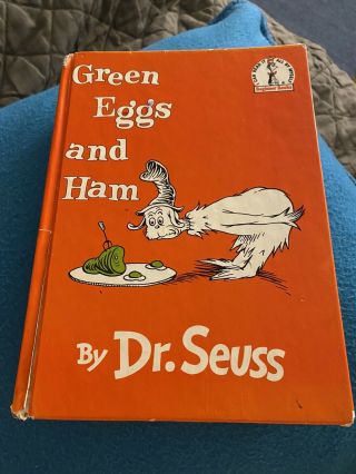 Vintage Hard Cover Childrens Book 1960 “green Eggs And Ham” Dr Suess