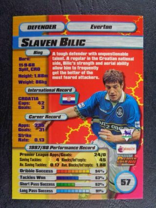 Merlin Premier Gold 1998 - 1999 - Slaven Bilic Everton 57 2