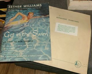 2 Vintage Esther Williams Swimming Pool Books,  " Get In And Swim ",  Instructions