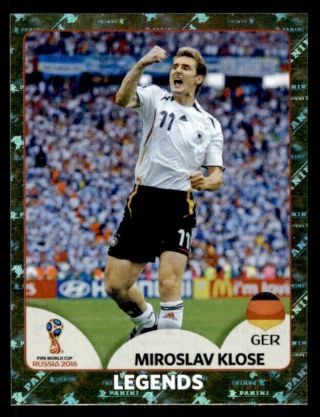 Panini World Cup 2018 (pink Back) Mirolsav Klose Fifa World Cup Legends No.  669
