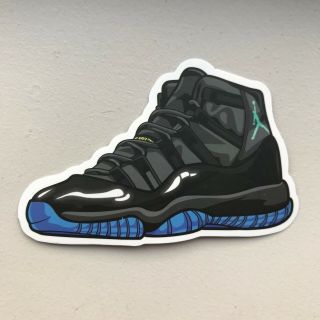 Nike Air Jordan 11 Xi " Gamma Blue " - Weatherproof Vinyl Sticker Decal