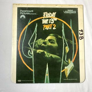 Friday The 13th: Part 2 (1983 Release) Rca Video Disc Horror Vintage Ced System