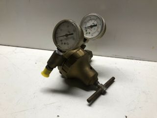 Vintage 3000 Psi Gas Pressure Regulator W Usg Gauges 0 - 200 Psi & 0 - 3000