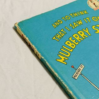 VINTAGE AND TO THINK THAT I SAW IT ON MULBERRY STREET Dr Suess Book 1964 2