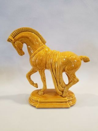 Italian Ceramic Trojan Horse Statue Porcelain Glazed 12 " Figure Vtg Figurine Art