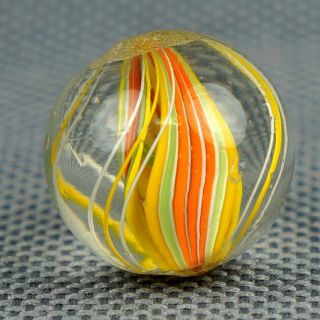 Nm,  19/32 German Handmade Divided Core Swirl - Killer Vintage Antique Marble