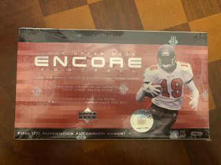 2000 Upper Deck Encore Factory Football Hobby Box Tom Brady Graded Rc?