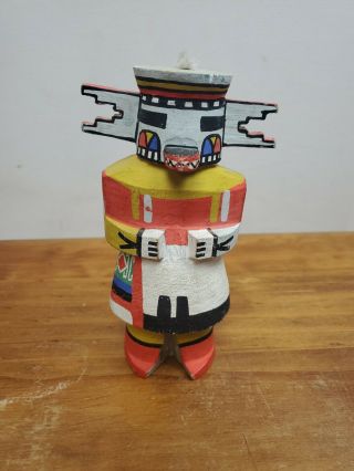 Vintage Blue Cloud Kachina 6 1/2 " Tall Hand Carved/painted Wood
