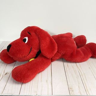 Vintage 2000 Clifford The Big Red Dog Large Laying Stuffed Plush Animal Toy 26 "