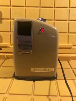 Rival Ice - O - Matic Vintage Mcm Mid Century Modern Electric Ice Crusher