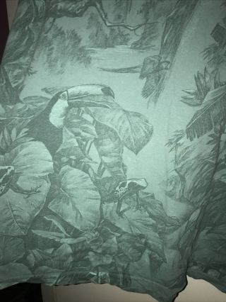 Vtg 90s Rainforest All Over Print Graphic T Shirt Frogs Birds Save Jungle Men Xl 3
