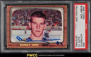 1966 Topps Hockey Bobby Orr Rookie Rc Psa/dna 10 Auto 35 Psa Auth