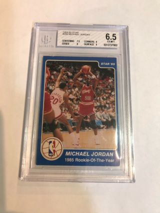 1984 - 85 Star 288 Michael Jordan Beckett Ex - Mt,  6.  5