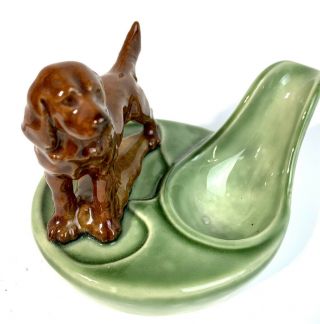 Vintage Pipe Rest Stand Wade England Dog Irish Setter Ceramic Figure 3.  5 " Tall