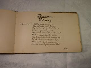Buch Mit 17 Seiten Handgeschriebenen Gedichten,  Gedichte,  Ca.  1900 - 1920