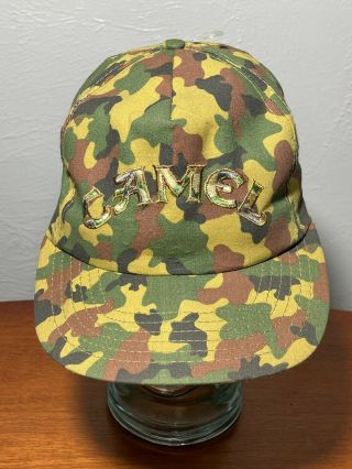 Vintage Camel Cigarettes Camouflage Snapback Trucker Hat Cap Usa Tobacco Promo