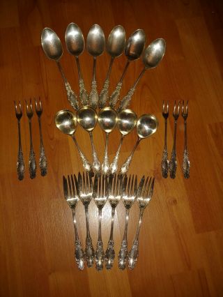 Vintage W M Rogers Silver Plated Spoon And Fork Set