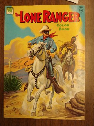 The Lone Ranger Coloring Book (c) 1951 Likely Print 1975 Pb Vg 201216