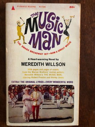 Music Man By Meredith Willson Vintage Pyramid Movie Tie In Paperback