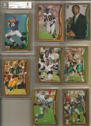 1998 Topps Chrome Refractor Peyton Manning Bgs 8,  Randy Moss Complete Set 165 Ca