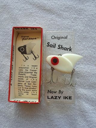 Vintage Lure Sail Shark Lazy Ike Shark Ike And Insert 235