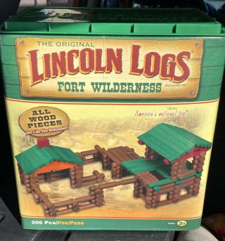 The Lincoln Logs 2007 Fort Timberland Piece Wood Set 206 Piece