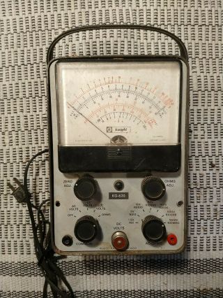 Vintage Knight Allied Radio Kg - 620 Vacuum Tube Voltmeter Not Working/for Parts