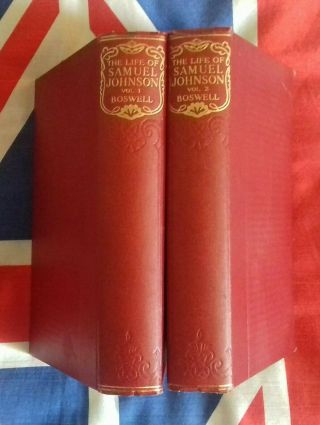 The Life Of Samuel Johnson 2 Volumes By J.  Boswell Odhams Press Limited Hb