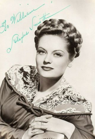 Vintage: " Flynn " Gentleman Jim Actress: Alexis Smith Signed Photo