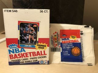 1986 - 87 Fleer Basketball Empty Box Plus 36 Empty Wrappers,  Investment