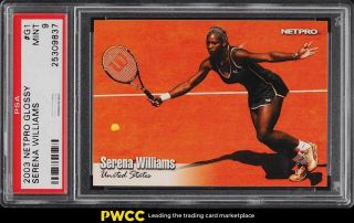 2003 Netpro Glossy Tennis Serena Williams Rookie Rc G1 Psa 9