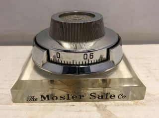 Vintage Mosler Safe Co Combination Lock Advertising Paperweight