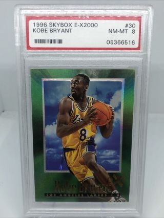 1996 - 97 Skybox E - X2000 Kobe Bryant Rookie Card Rc Ex 30 Psa 8 Lakers K51