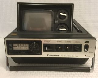 Vintage Panasonic Solid State Tv Television,  Am/fm Radio,  3 - Way Sure Power
