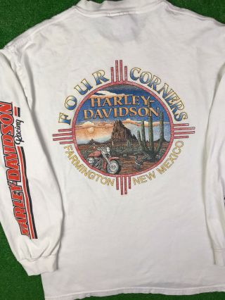 Vtg 2000’s Harley Davidson Long Sleeve T - Shirt Spell Out Arms Faded M/l