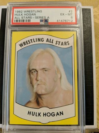 1982 Wrestling All Stars Hulk Hogan Card Psa 6 Rookie Card Holy Grail Wwe,  Wcw