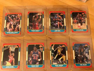 1986 - 87 Fleer Basketball Complete Set 131/132 No Jordan 57 Stickers 11/11 GOAT 4