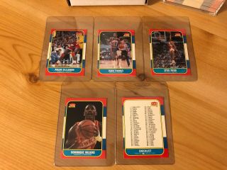 1986 - 87 Fleer Basketball Complete Set 131/132 No Jordan 57 Stickers 11/11 GOAT 6