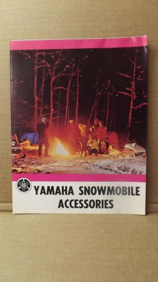 Vtg 1972 Yamaha Accessories Snowmobile Sales Brochure Helmet Suit Cover Boots