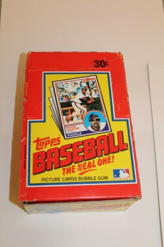 1983 Topps Baseball Wax Box " Michigan Test " Very Rare