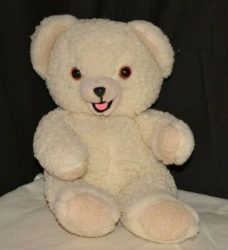Snuggle Bear Stuffed Animal Advertisement Character Toy Russ Vintage 80s