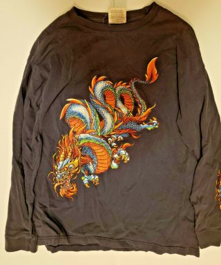 Vintage 90s Jnco Jeans Long Sleeve Dragon Shirt Large