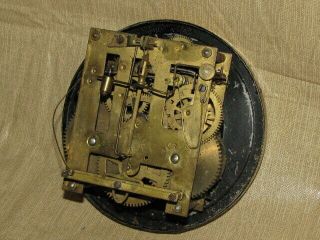 Vintage Mauthe German Wall Clock Movement With Dial